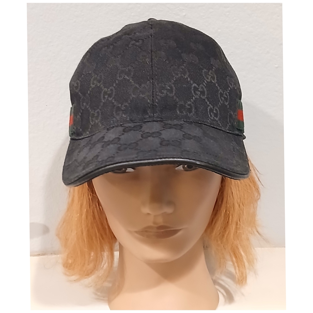 Gucci Black Monogram Baseball Cap Not Sure Of (UDED) AUTHENTICATION - Picture 10 of 12